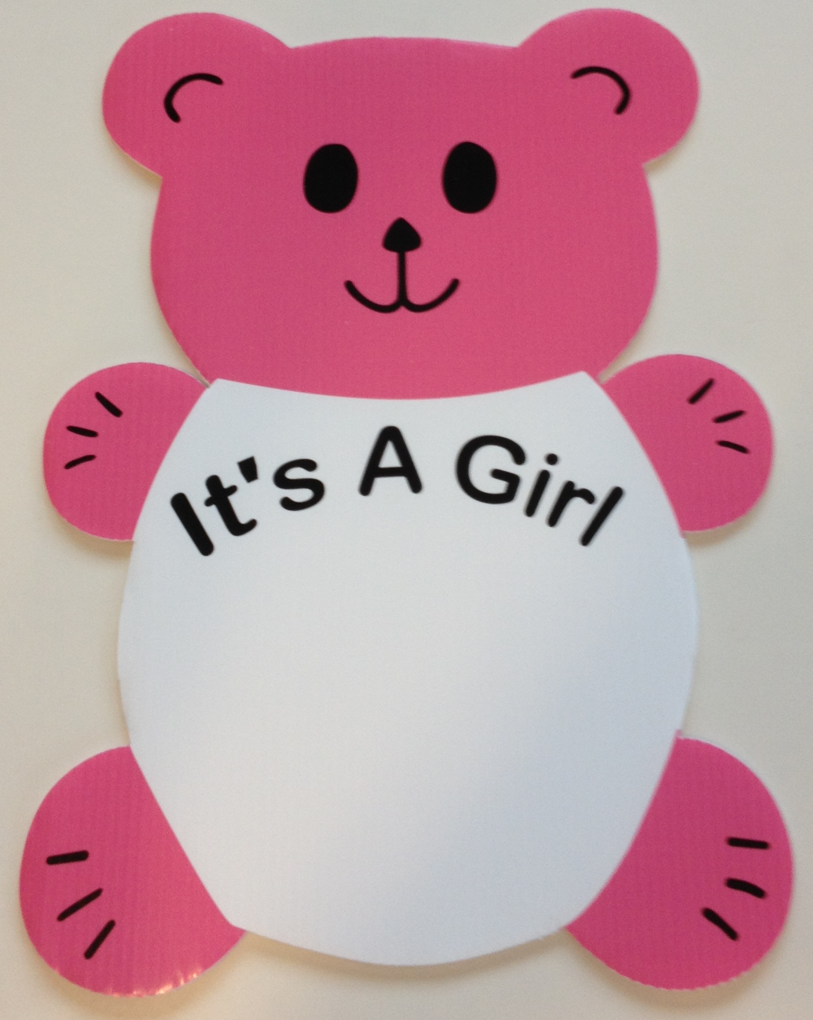It's A Girl Flag 3x5 Polyester Stork Baby Pink Teddy Bear Blocks Mobile