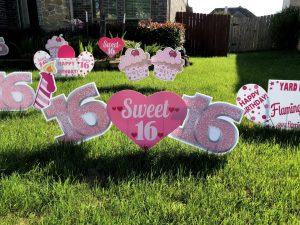 sweet 16 hearts pink glitter